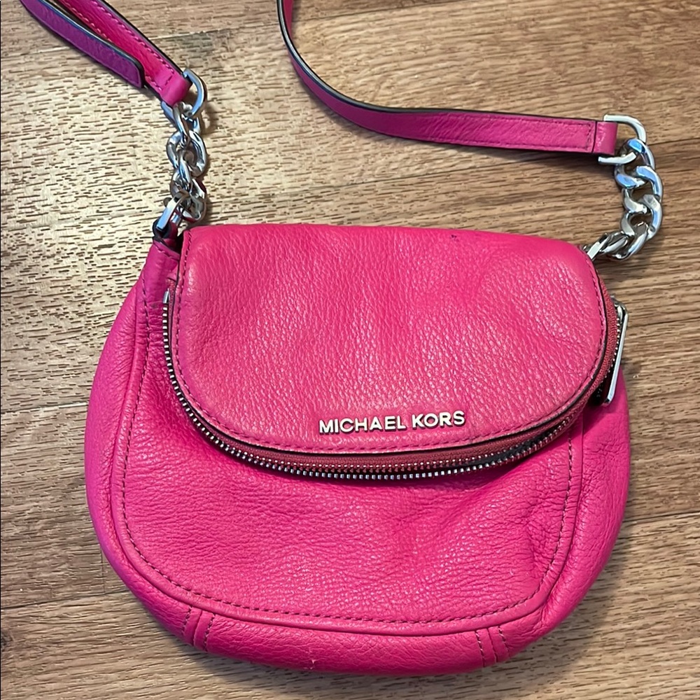 Michael Kors Pink Leather Crossbody Bag